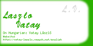 laszlo vatay business card