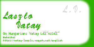 laszlo vatay business card